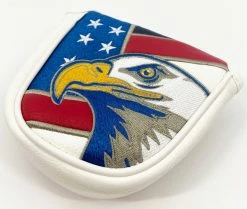 Unbranded Bald Eagle USA Flag PUTTER HEADCOVER Mallet Fits Odyssey Scotty Cameron NEW