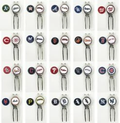 Golf Augusta Major League Baseball MLB Golf Divot Repair Tool Ballmark Silver PICK